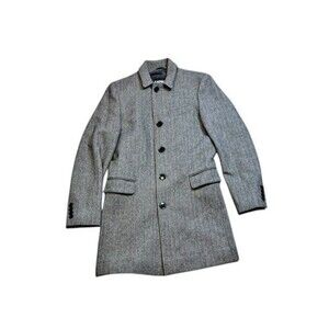 Express Wool Blend Womens Size XS Herringbone Tweed Coat Jacket Overcoat Dressy